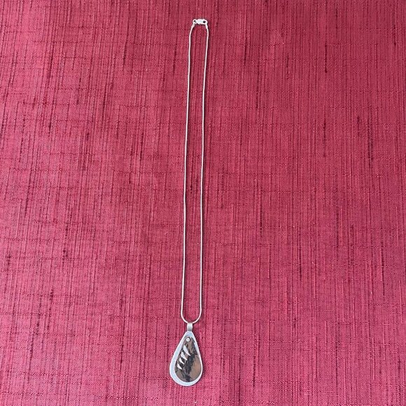 Jessie Senecal Handmade Sterling Silver "Copper Tiger Stripes" Necklace - Picture 4 of 4